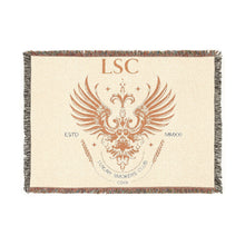 Load image into Gallery viewer, Emblematic Woven Throw Blanket — Vintage Crest Phoenix Design (LSC)
