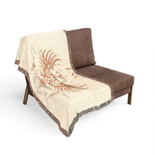 Load image into Gallery viewer, Emblematic Woven Throw Blanket — Vintage Crest Phoenix Design (LSC)
